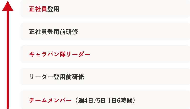 入社後のキャリアアップの図